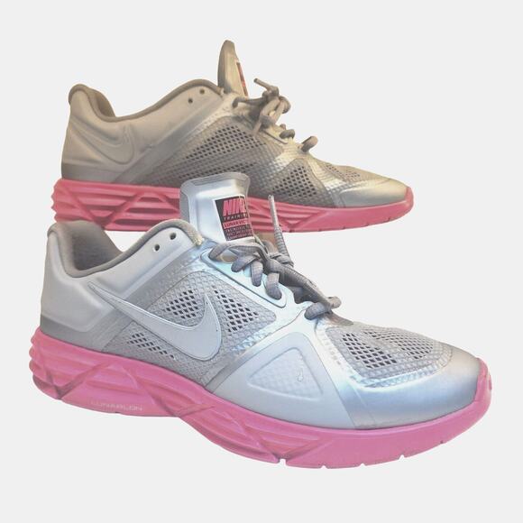 Nike Women's Lunar Victory Athletic Running Shoes Gray/Pink Size 9 - Picture 1 of 9